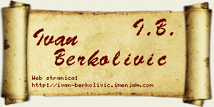 Ivan Berkolivić vizit kartica